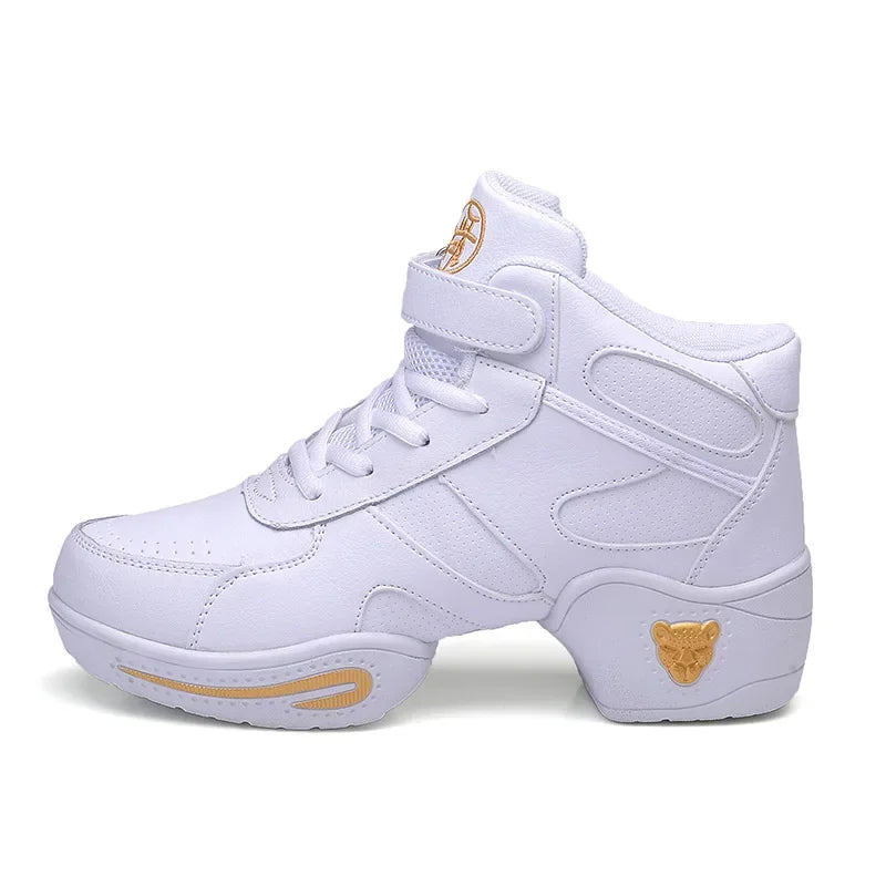 Modern Soft Women’s Jazz Dance Outsole Leather Sneakers