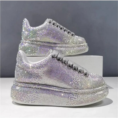 Luxury Rhinestone Crystal Platform Sneakers