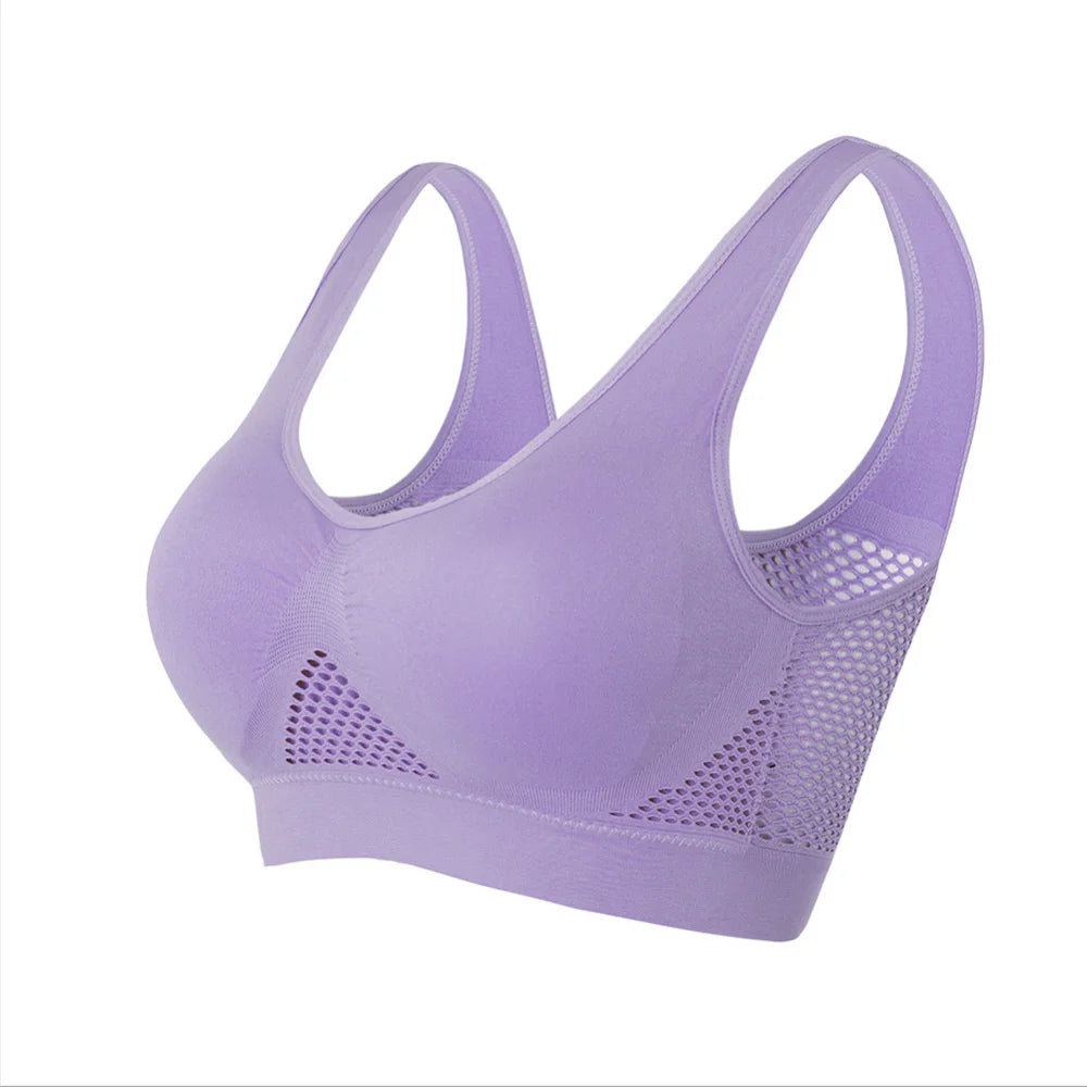 Seamless Mesh Sports Bra for Women