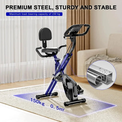 Foldable Exercise Bike - LCD Display for Home Fitness