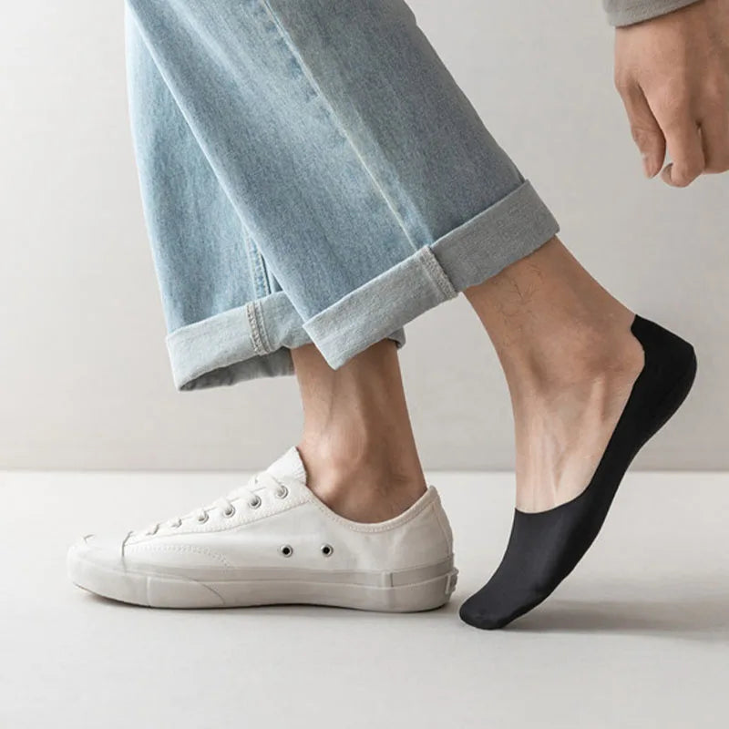 Men’s No-Show Socks – Ultra-Thin Ice Silk Cotton Socks