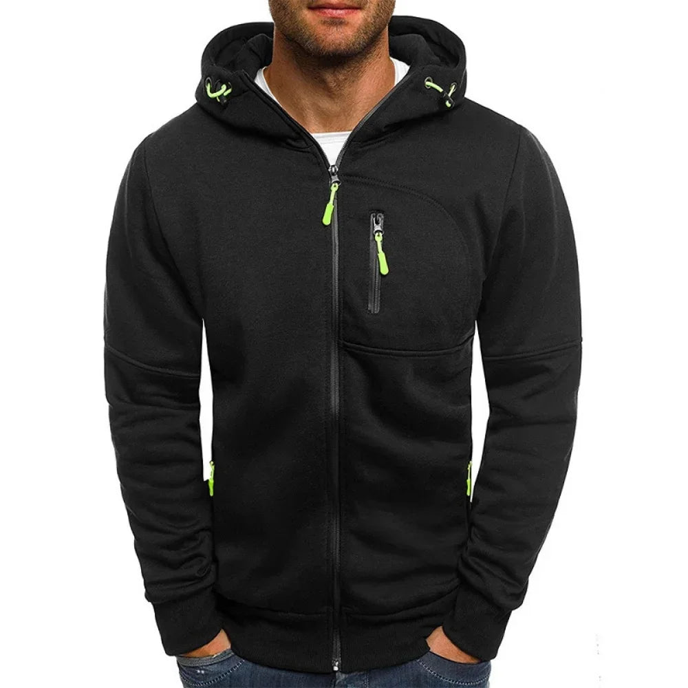 Long Sleeve Zipper Hooded Sweatshirt
