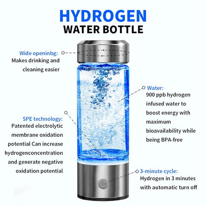 Hydrogen-Rich Water Cup | Portable Electric Generator Bottle