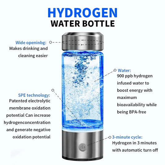 Hydrogen-Rich Water Cup | Portable Electric Generator Bottle