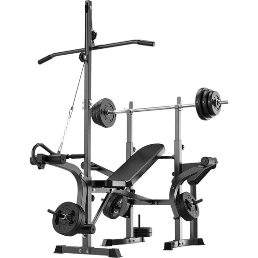 600lbs Heavy Duty Adjustable Bench Press Set