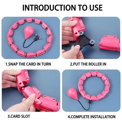 2-in-1 Adjustable Fitness Hoop with Detachable Knots for Plus Size Weight Loss