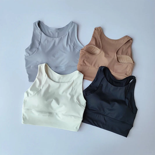 Women's Breathable Full-Cup Yoga & Running Vest for Summer Fitness