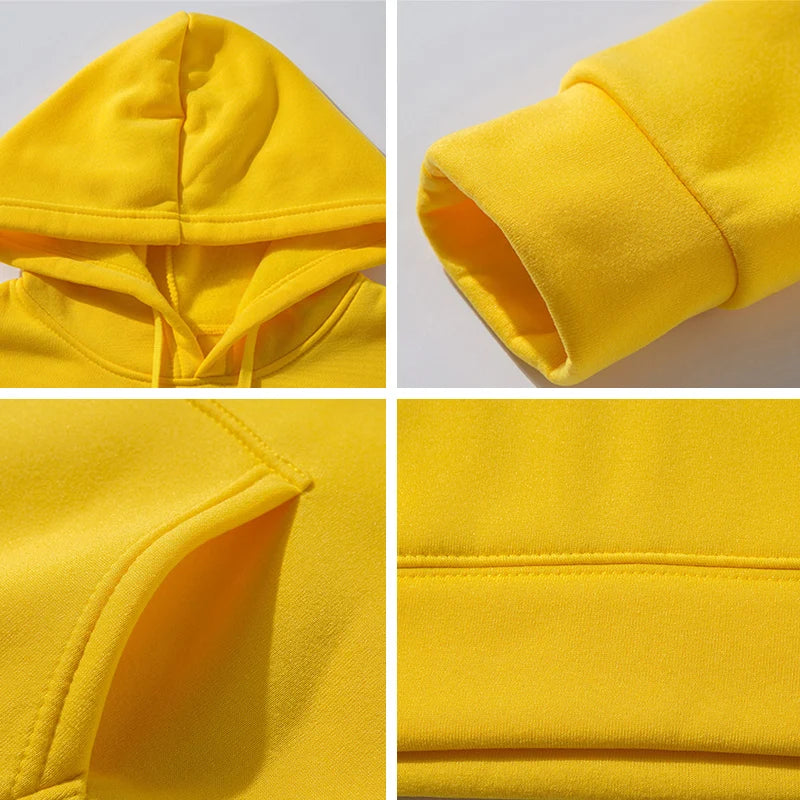 Solid Color Pocket Hoodies