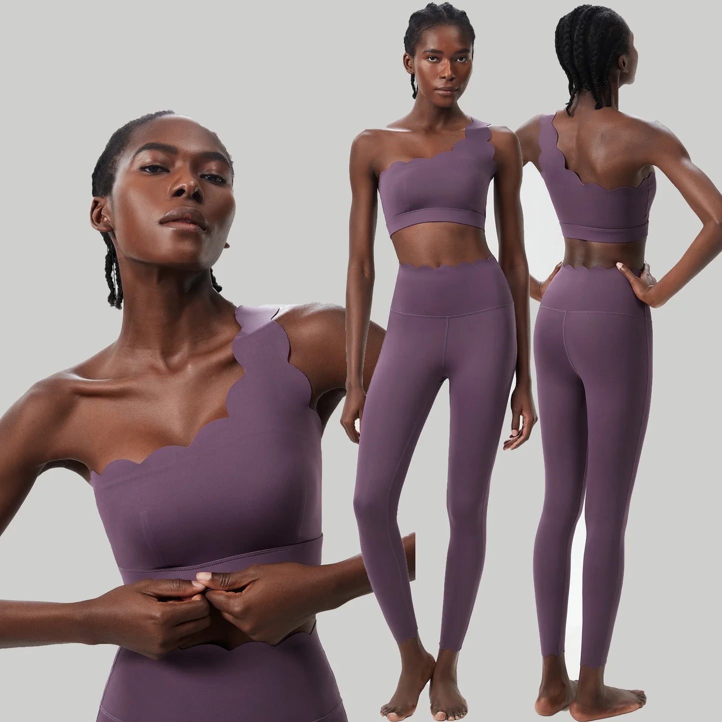 Women's Stretchy Buttery Soft Gym Outfit – 1 Set