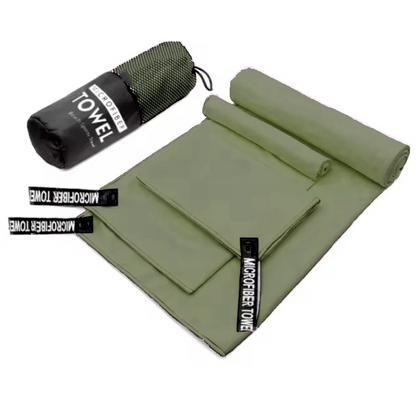 Microfiber Travel Towel Set – 3-in-1 Quick Dry Gym-Towels