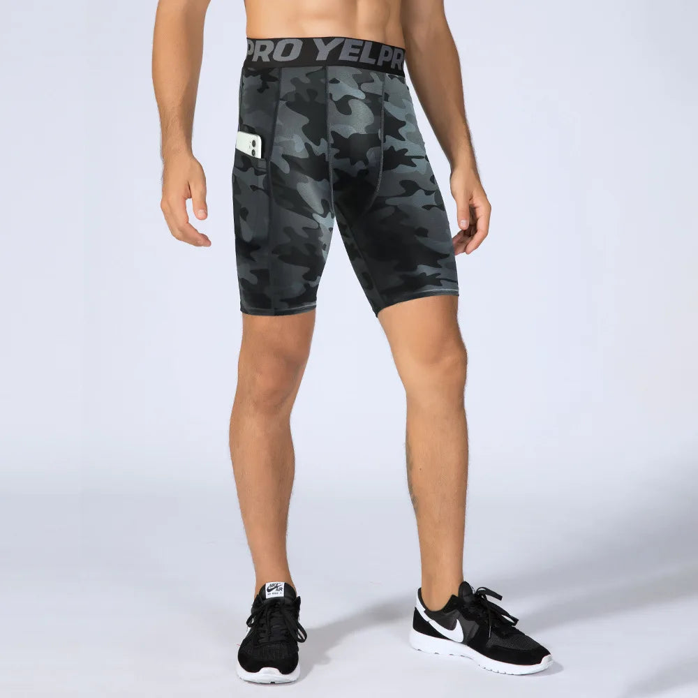 Quick-Dry Gym Workout Shorts with Pocket