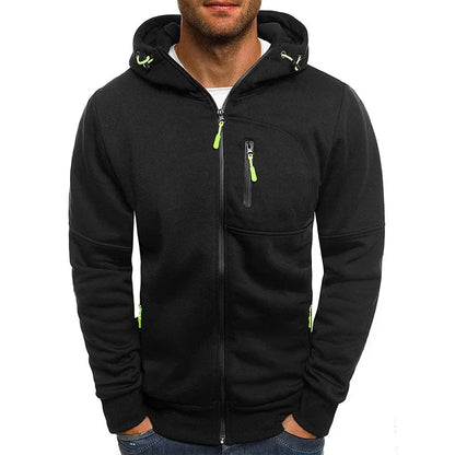 Long Sleeve Zipper Hooded Sweatshirt