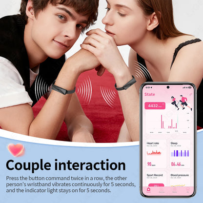 Couple’s Smart Gym Bracelet – Fitness & Health Tracker