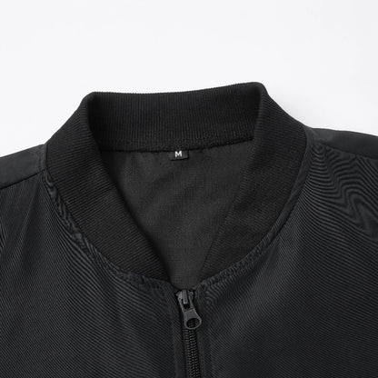 Spring/Autumn Men’s Solid Color Baseball Collar Jacket