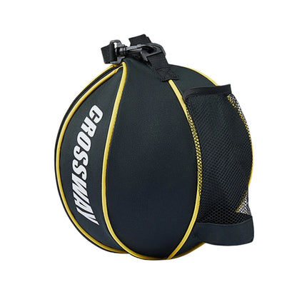 Basketball/Soccer Carrier with Shoulder Strap & 2 Side Mesh Pockets