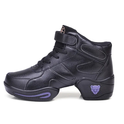 Modern Soft Women’s Jazz Dance Outsole Leather Sneakers