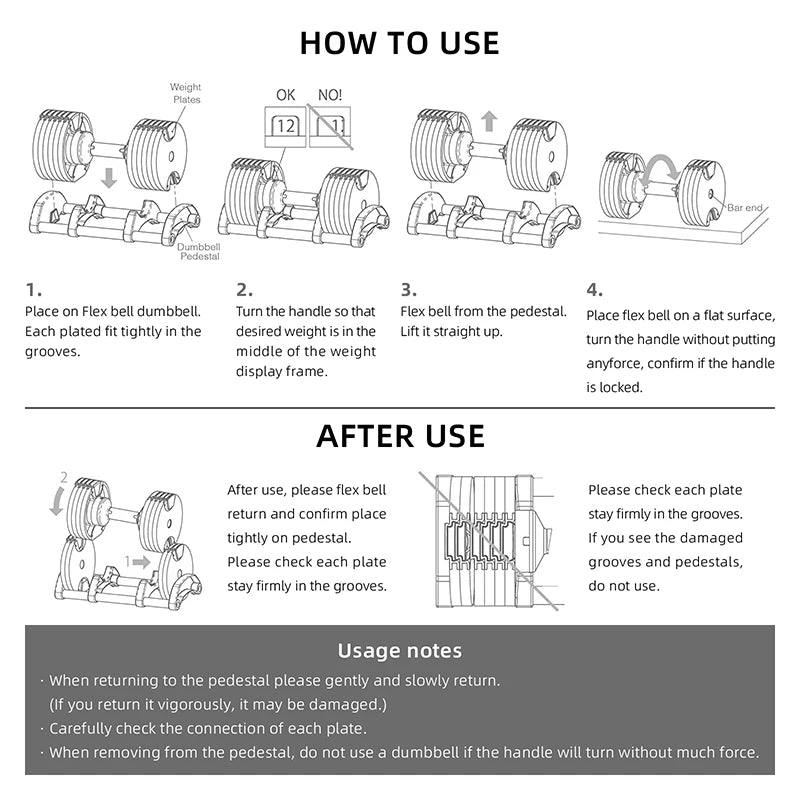 Custom Adjustable Dumbbell Set