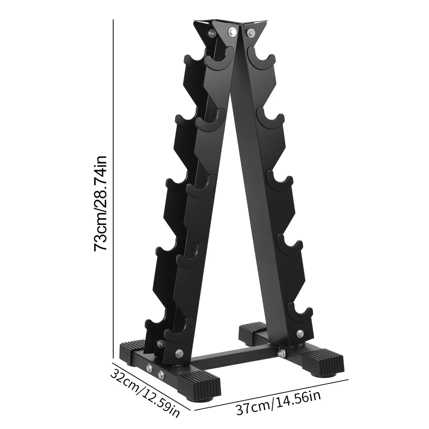 5-Tier Dumbbell Rack – Space-Saving A-Frame Weight Tree for Home Gym