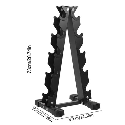 5-Tier Dumbbell Rack – Space-Saving A-Frame Weight Tree for Home Gym
