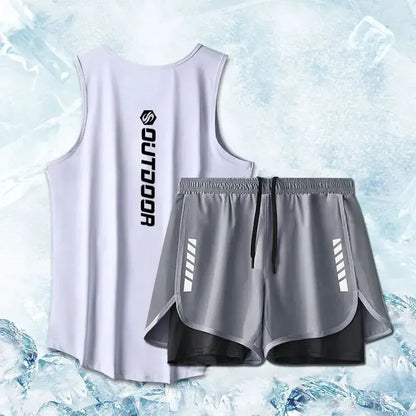 Quick-Dry Mesh Vest & Shorts | Men's Summer Sports Set