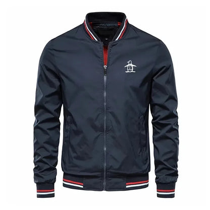 Men’s Stand Collar Zipper Sports Jacket