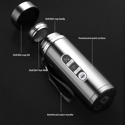 500ml-1 Liter Stainless Steel Thermos Bottle with LED Temperature Display