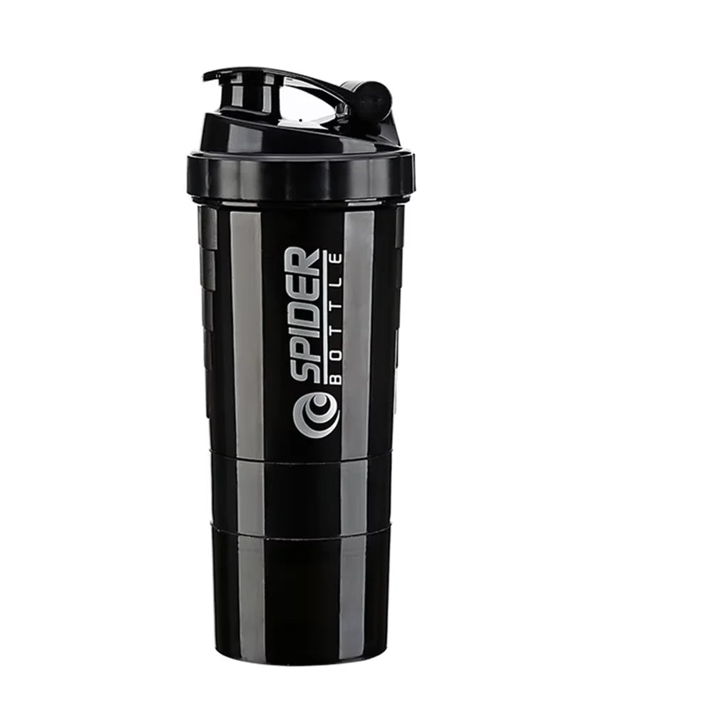 Multi-Layer Shaker Cup | 3-in-1 Protein Bottle for Gym & Bodybuilding