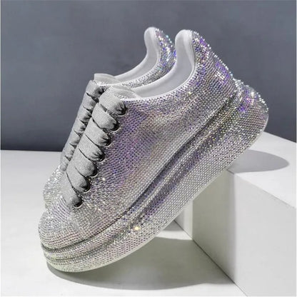 Luxury Rhinestone Crystal Platform Sneakers