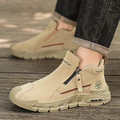 Men’s Casual Outdoor Zipper Sneakers