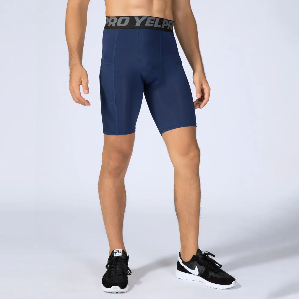 Quick-Dry Gym Workout Shorts with Pocket