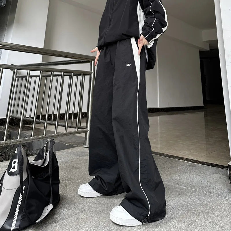 Vintage Wide Leg Pants – High Waist Baggy Trousers for Women
