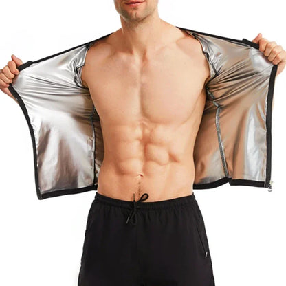 Men Sweat Sauna T-shirt Heat Trapping Compres