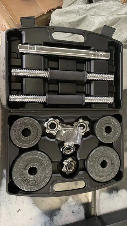 10kg–30kg Adjustable Cast Iron Dumbbell Set