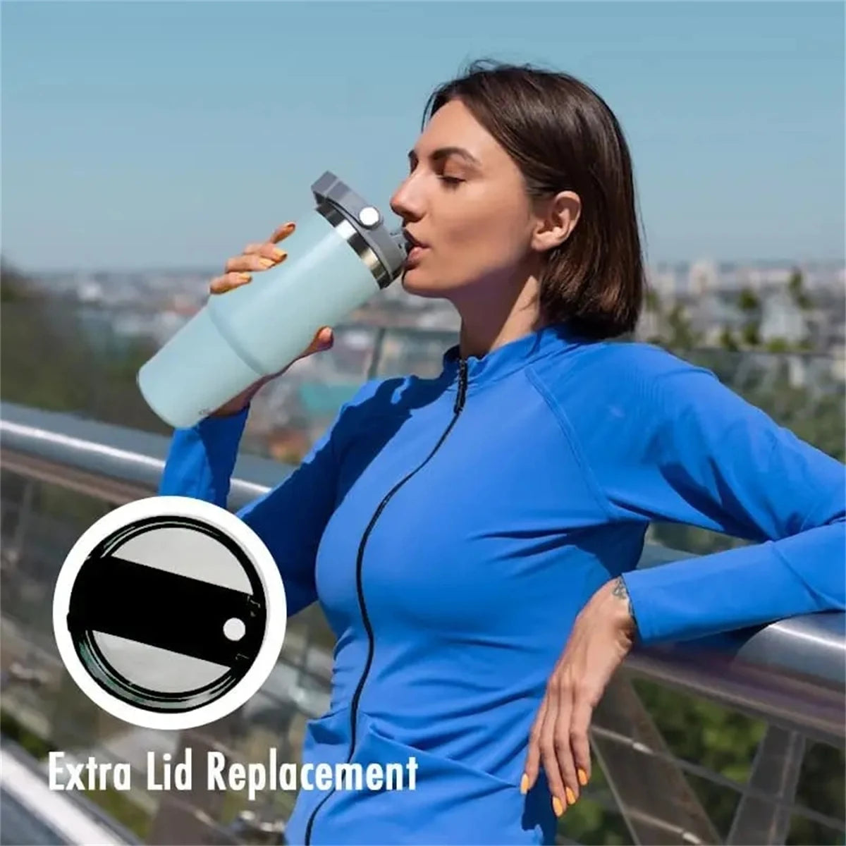 Stainless Steel Insulated Tumbler with Lid and Handle