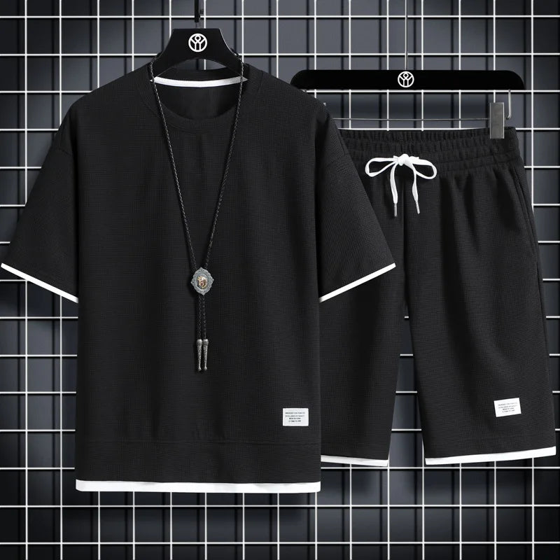 Men's Summer Sportswear Set | T-Shirt & Shorts
