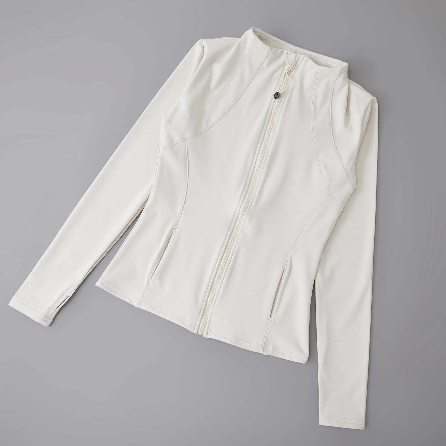 Ladies High Elastic Long Sleeve Stand-Up Collar Exercise Jacket