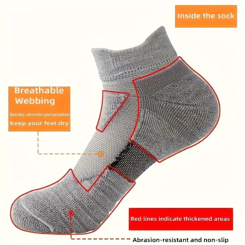 Unisex Sports Short Tube Socks – 6/3/1 Pairs