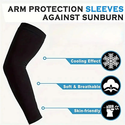 1 Pair UV Protection Cooling Arm Sleeves for Outdoor Sports