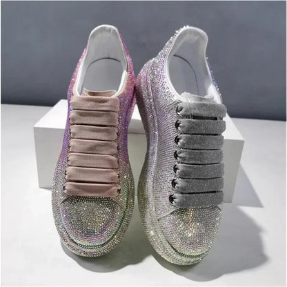 Luxury Rhinestone Crystal Platform Sneakers
