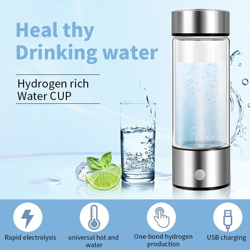Hydrogen-Rich Water Cup | Portable Electric Generator Bottle