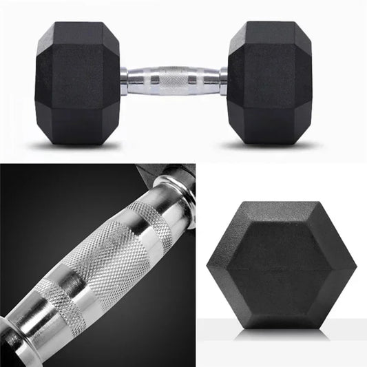 Cast Iron Hex Dumbbell Set