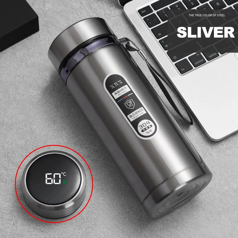 500ml-1 Liter Stainless Steel Thermos Bottle with LED Temperature Display