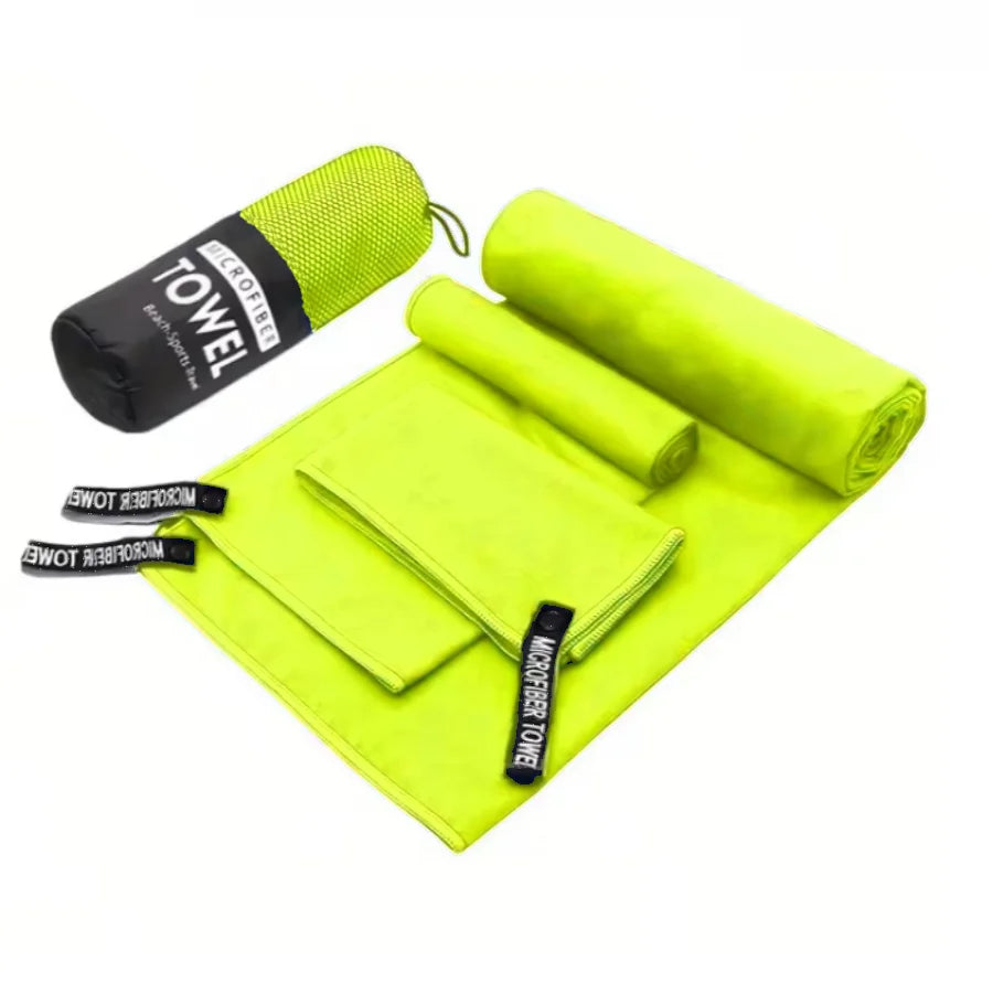 Microfiber Travel Towel Set – 3-in-1 Quick Dry Gym-Towels