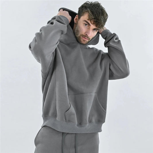 Cotton Hoodie & Pants Set – Fitness Bodybuilding Sweatshirt