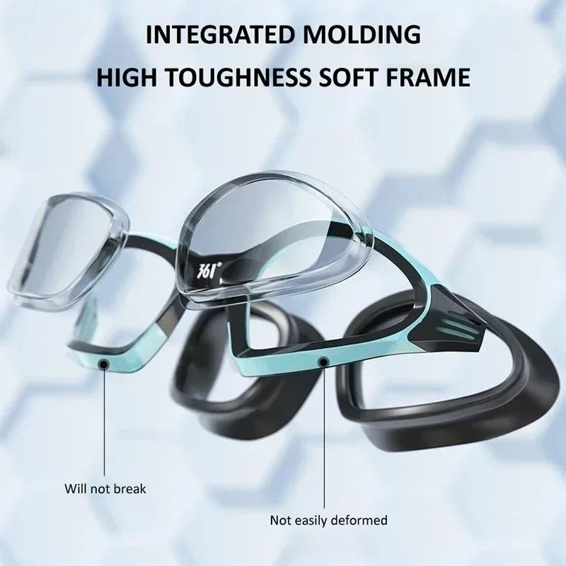 Professional Swimming Goggles & Silicone Cap