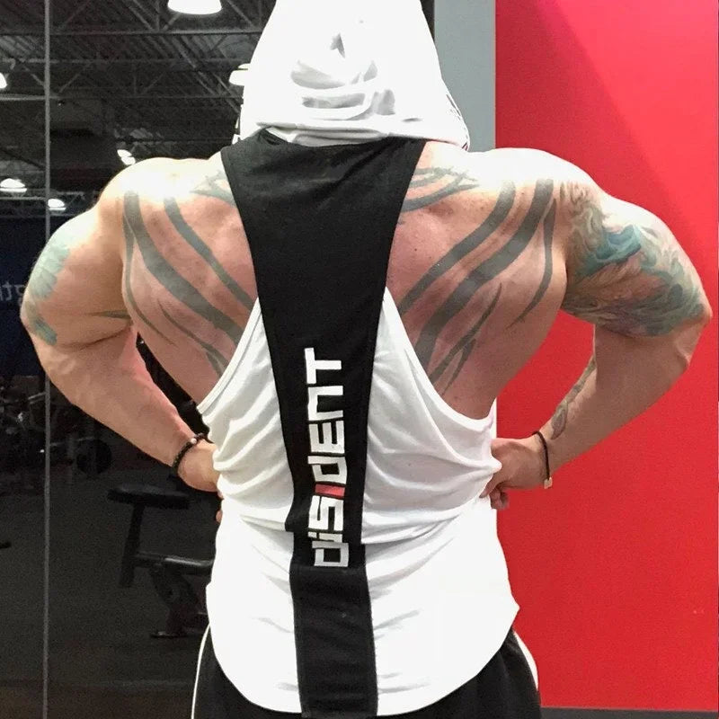 Men’s Sleeveless Fitness Hoodie – Muscle Gym Tank Top