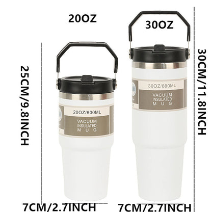Stainless Steel Insulated Tumbler with Lid and Handle