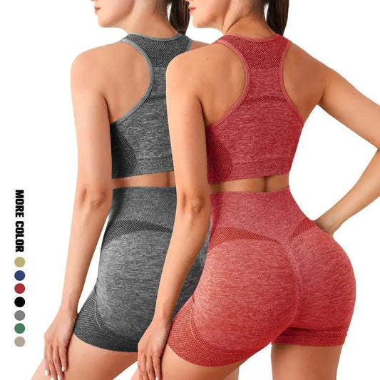 Seamless Workout Set for Women – Top & Short