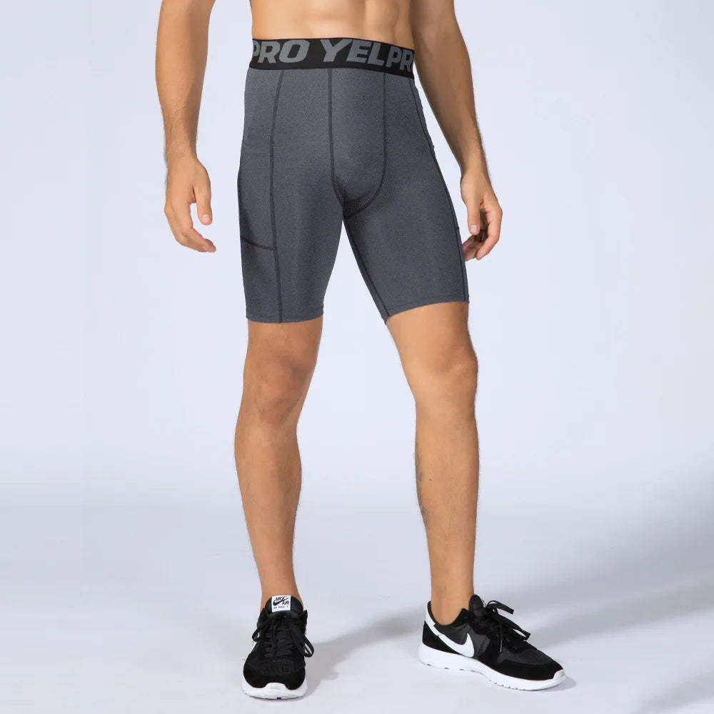 Quick-Dry Gym Workout Shorts with Pocket