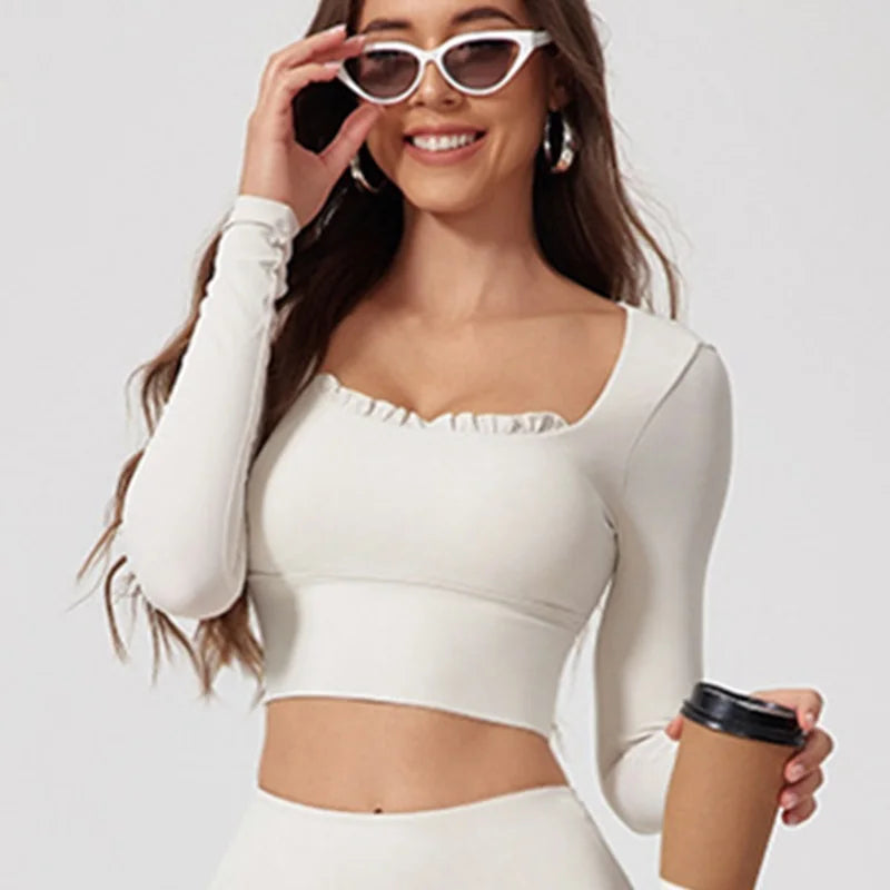 Cloud Hide Women’s Long Sleeve Yoga Top